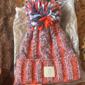 FP Movement by Free People Orange and Gray Knit Beanie